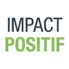 Texte 'Impact Positif' en bleu et vert